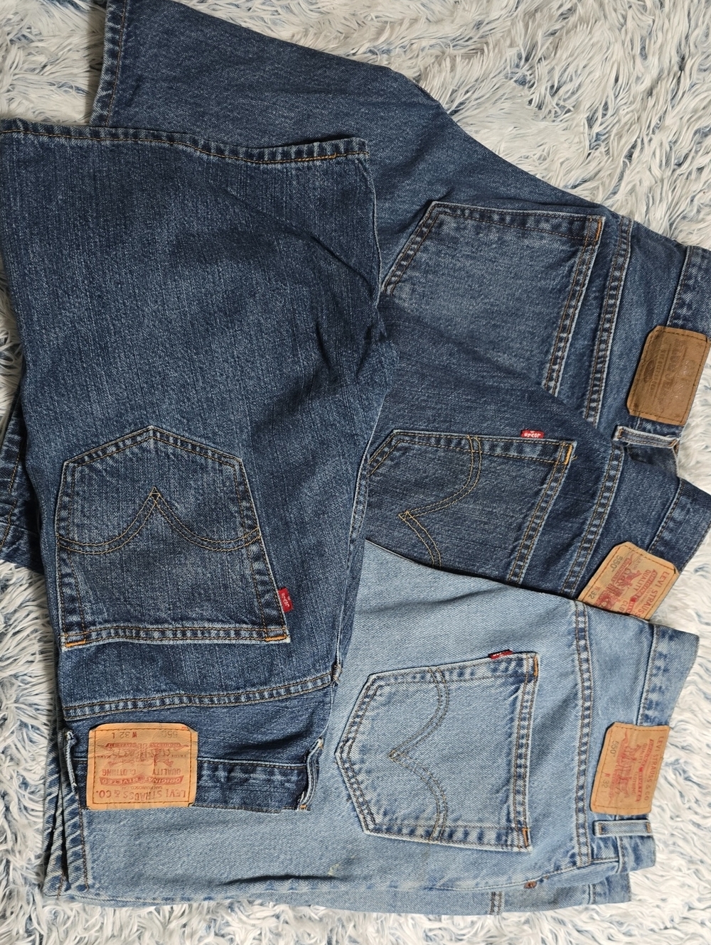 Men's Denim Jean Shorts - 3 Levis And 1 Old Navy